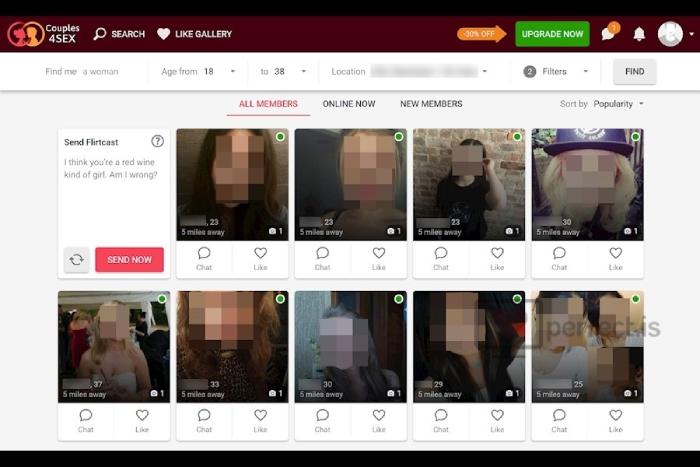 Couples4sex Design and Usability