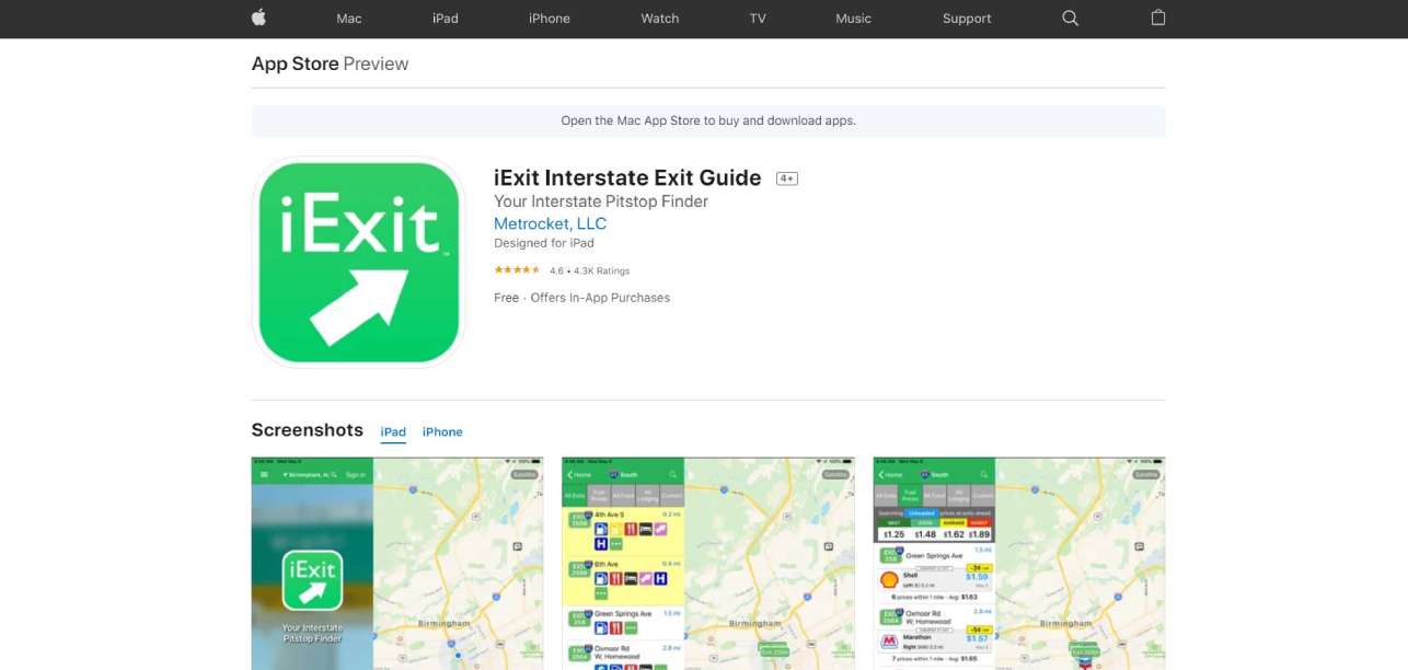 IExit rating by app store