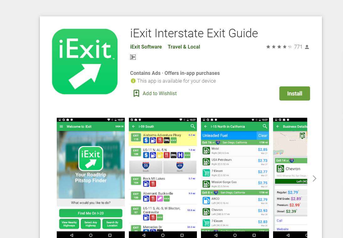 IExit rating by google play