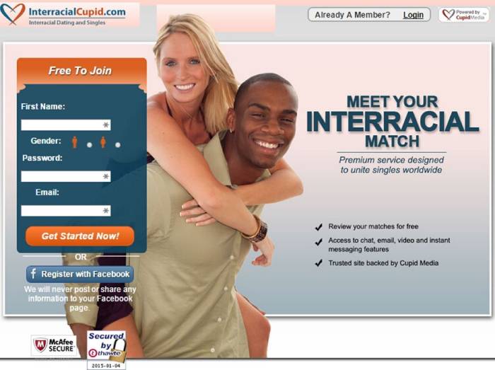 Signing Up at Interracialcupid .com