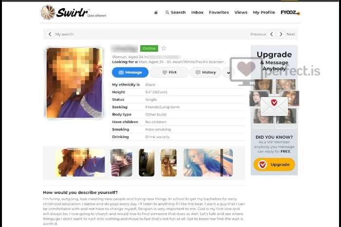 Quality of The Profiles Swirlr