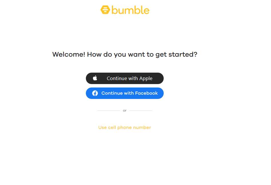 bumble sign up