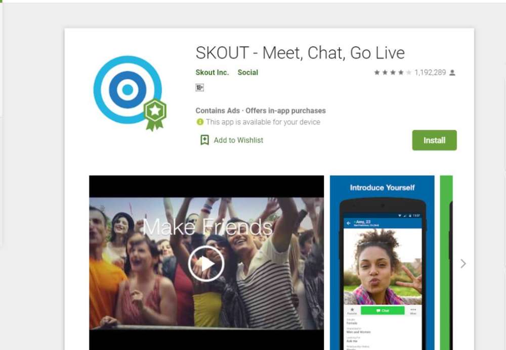 skout rating by google play