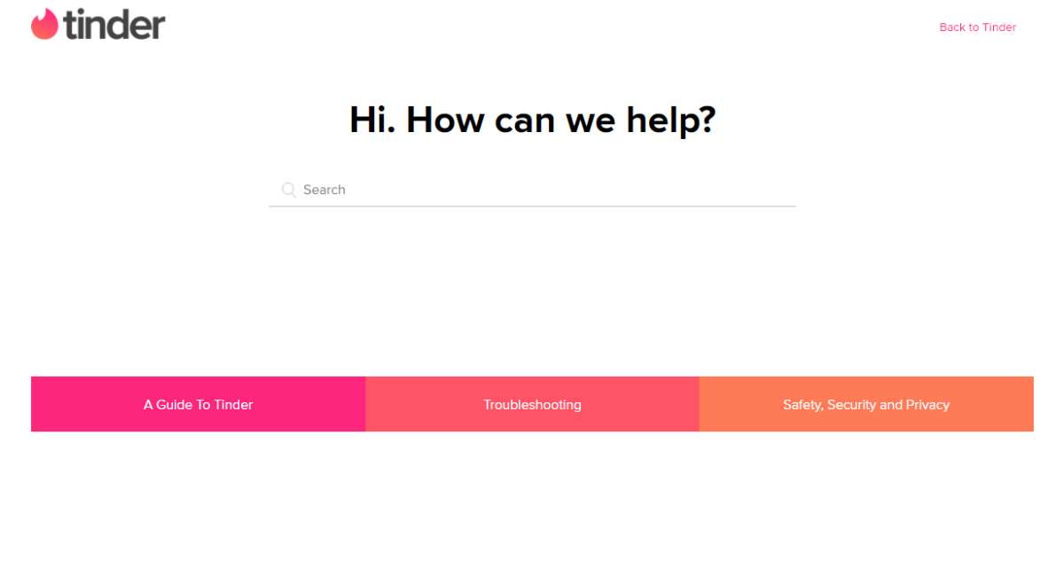 tinder support